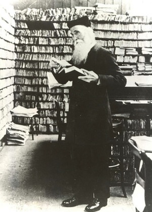 James Murray in his scriptorium