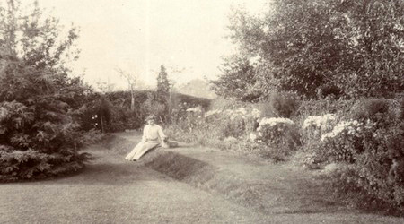 Garden at Canterbury House, Marston Green, 1905